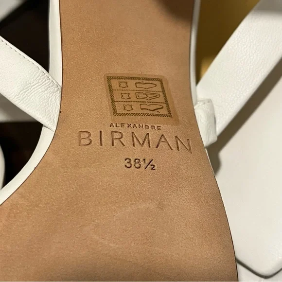 Alexandre Birman Women's  Bow-Tie White Leather Sandals Pumps - Picture 9 of 9